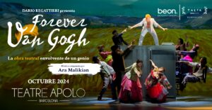 Portada de Forever Van Gogh para el Teatre Apolo con diseño moderno, mostrando colores vibrantes y gráficos atractivos que destacan su contenido principal.